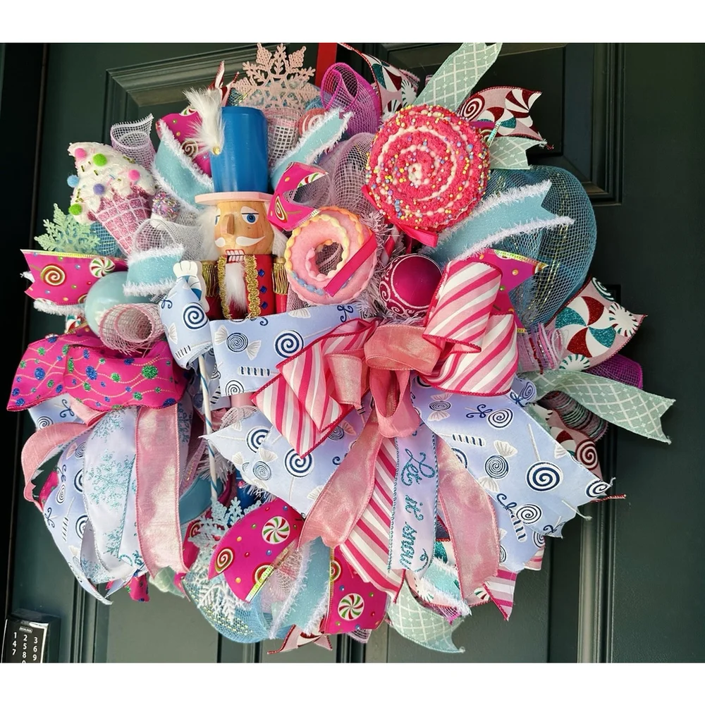Candyland Wreath, nutcracker wreath, candyland decor Decor, nutcracker decor